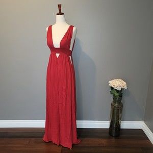 Indah Red Maxi Dress
